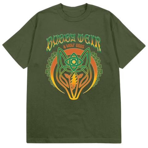 Celtic Wolf Military Green Tee