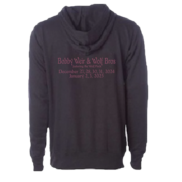 Bobby Weir & Wolf Bros NYE 2024 event hoodie